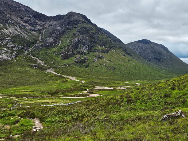The Devil's Staircase path climbing out of Glen Coe